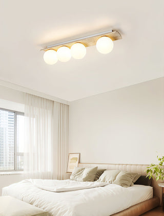 Travertine Bianca Globe Ceiling Lamp