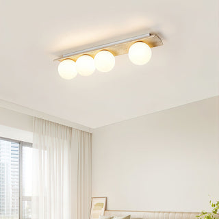 Travertine Bianca Globe Ceiling Lamp