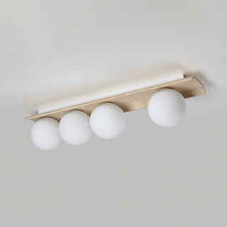 Travertine Bianca Globe Ceiling Lamp