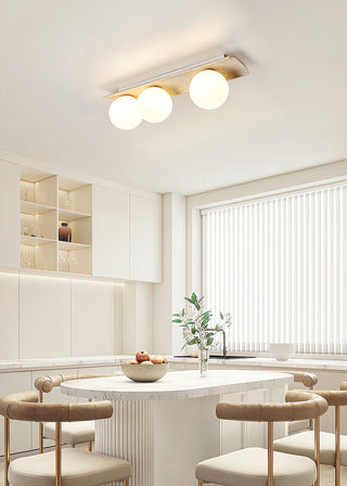 Travertine Bianca Globe Ceiling Lamp