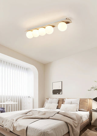 Travertine Bianca Globe Ceiling Lamp