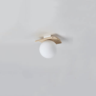 Travertine Bianca Globe Ceiling Lamp
