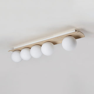 Travertine Bianca Globe Ceiling Lamp