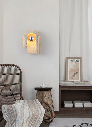 Travertine Bien Wall Lamp