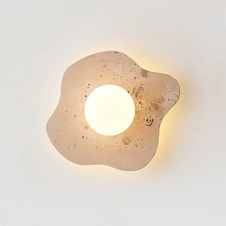 Travertine Blob Glass Wall Lamp