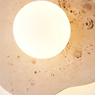 Travertine Blob Glass Wall Lamp
