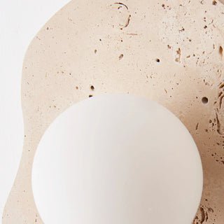 Travertine Blob Glass Wall Lamp