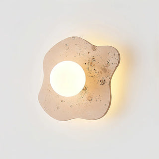 Travertine Blob Glass Wall Lamp
