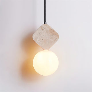 Travertine Cenari Sculpture Pendant Lamp