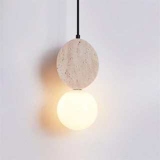 Travertine Cenari Sculpture Pendant Lamp