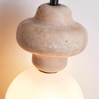 Travertine Cenari Sculpture Pendant Lamp