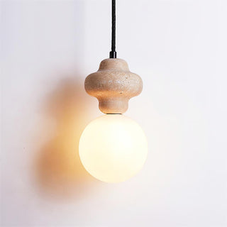 Travertine Cenari Sculpture Pendant Lamp