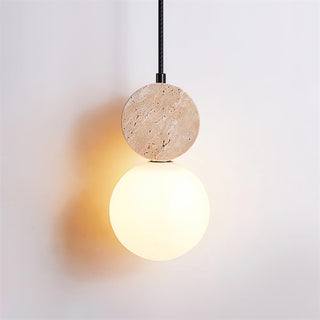 Travertine Cenari Sculpture Pendant Lamp