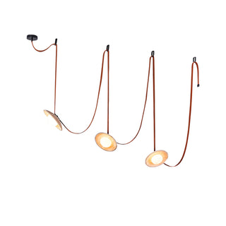 Travertine  Lasso Stone Leather Chandelier