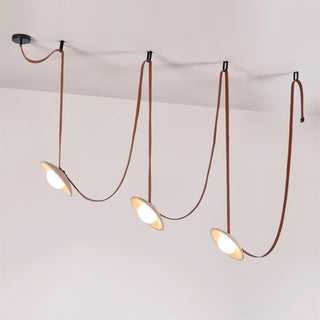 Travertine  Lasso Stone Leather Chandelier