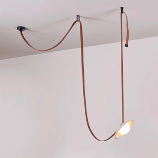 Travertine  Lasso Stone Leather Chandelier