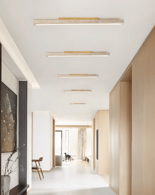 Travertine Column Rectangle Ceiling Light