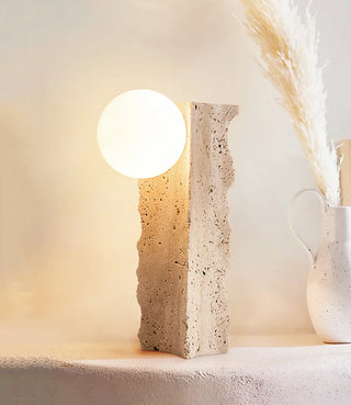 Travertine Conduit Table Lamp