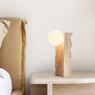 Travertine Conduit Table Lamp