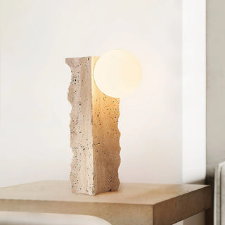 Travertine Conduit Table Lamp