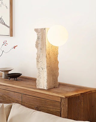 Travertine Conduit Table Lamp