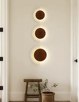 Travertine Crescent Halo Wall Sconce