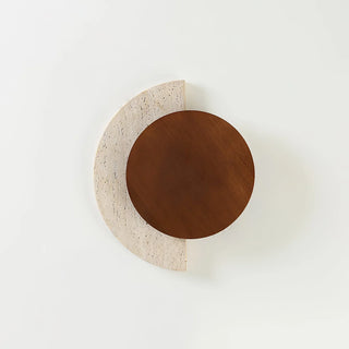 Travertine Crescent Halo Wall Sconce