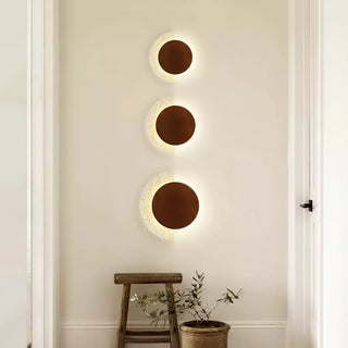 Travertine Crescent Halo Wall Sconce
