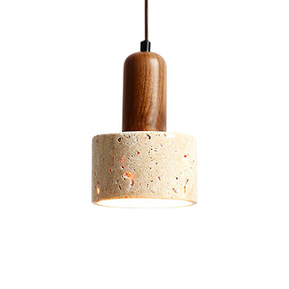 Travertine Cylinder Pendant Light