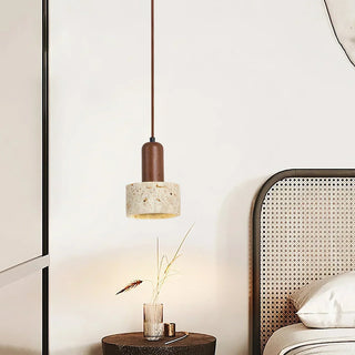 Travertine Cylinder Pendant Light
