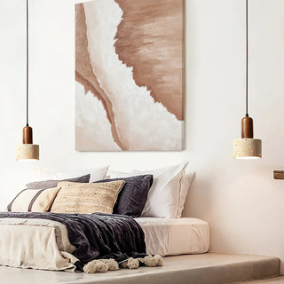 Travertine Cylinder Pendant Light