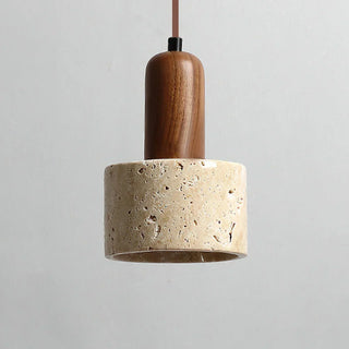 Travertine Cylinder Pendant Light
