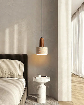 Travertine Cylinder Pendant Light
