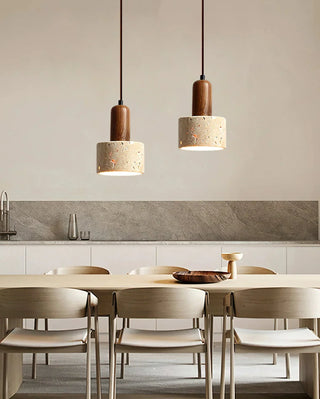 Travertine Cylinder Pendant Light