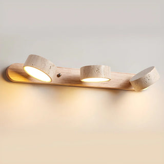 Travertine Duo Wood Wall Light