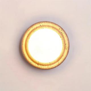 Travertine Elira Round Minimalist Wall Sconce