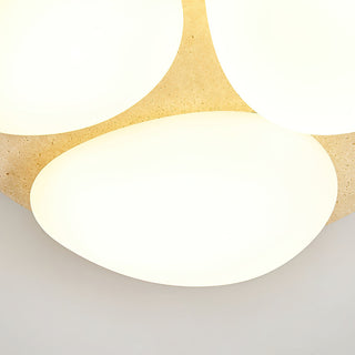 Travertine Glaze Round Ceiling Lamp