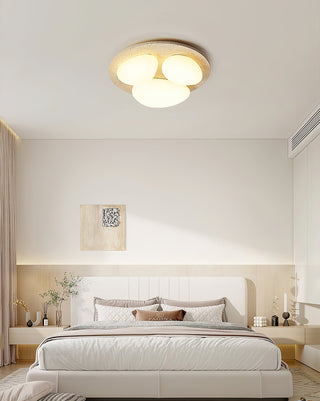 Travertine Glaze Round Ceiling Lamp