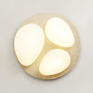Travertine Glaze Round Ceiling Lamp