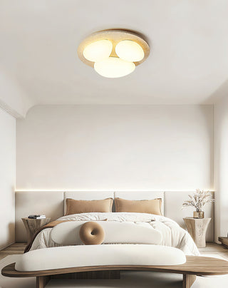 Travertine Glaze Round Ceiling Lamp