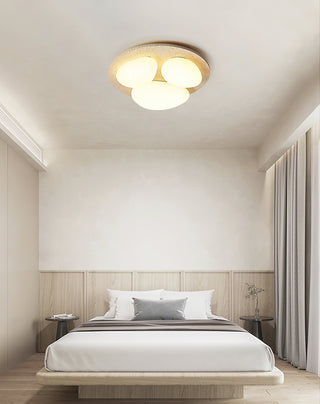 Travertine Glaze Round Ceiling Lamp