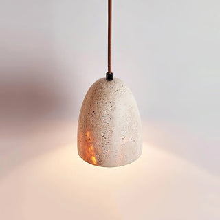 Travertine Grace Bell Pendant Lamp