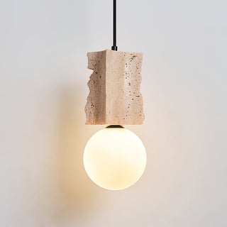 Travertine Irregulate Terra Orb Pendant Lamp