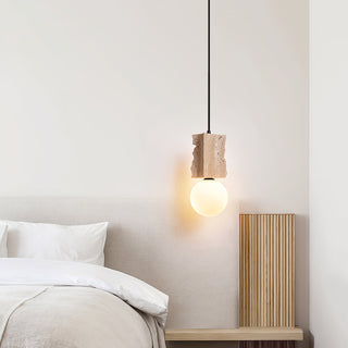 Travertine Irregulate Terra Orb Pendant Lamp
