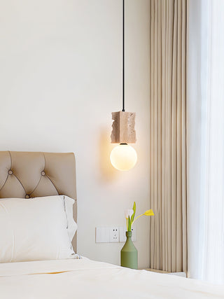 Travertine Irregulate Terra Orb Pendant Lamp