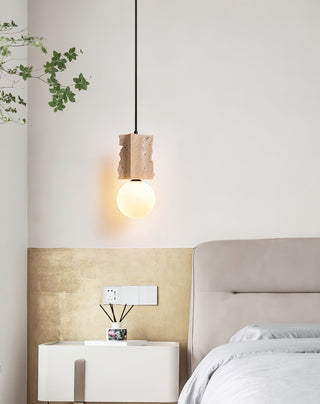 Travertine Irregulate Terra Orb Pendant Lamp