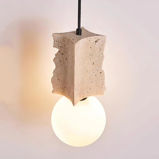 Travertine Irregulate Terra Orb Pendant Lamp