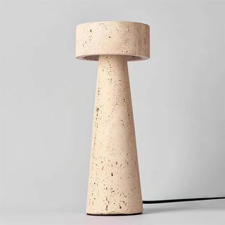 Travertine Kiwa Conical Table Lamp