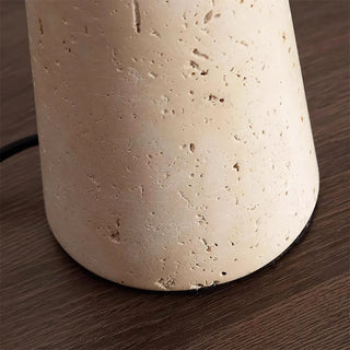 Travertine Kiwa Conical Table Lamp