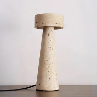 Travertine Kiwa Conical Table Lamp